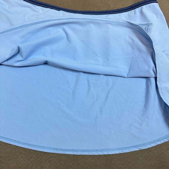 La Blanca Swim Skirt Coverup Pull-On Elastic Waist Blue Faux Wrap Large L - Picture 5 of 7
